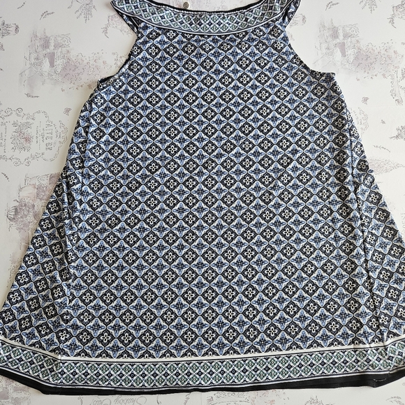 NWT!!! Max Studio Geometric Sleeveless Dress in Black and Blue, Size Small - Picture 4 of 5